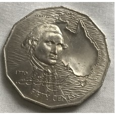 AUSTRALIA 1970 . FIFTY 50 CENTS COIN . CAPTAIN COOK